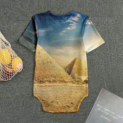 Pyramid Sunset Print Men's Bodysuit
