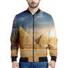 Pyramid Sunset Print Men's Bomber Jacket