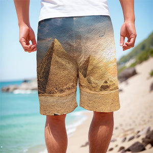 Pyramid Sunset Print Men's Cargo Shorts