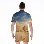 Pyramid Sunset Print Men's Rompers