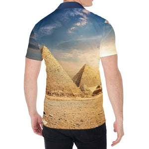 Pyramid Sunset Print Men's Shirt