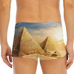 Pyramid Sunset Print Men's Short Boxer Briefs