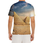 Pyramid Sunset Print Men's Short Sleeve Rash Guard