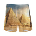 Pyramid Sunset Print Men's Athletic Shorts
