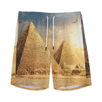 Pyramid Sunset Print Men's Sports Shorts