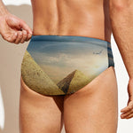 Pyramid Sunset Print Men's Swim Briefs