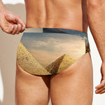 Pyramid Sunset Print Men's Swim Briefs