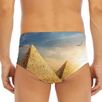 Pyramid Sunset Print Men's Triangle Swim Briefs