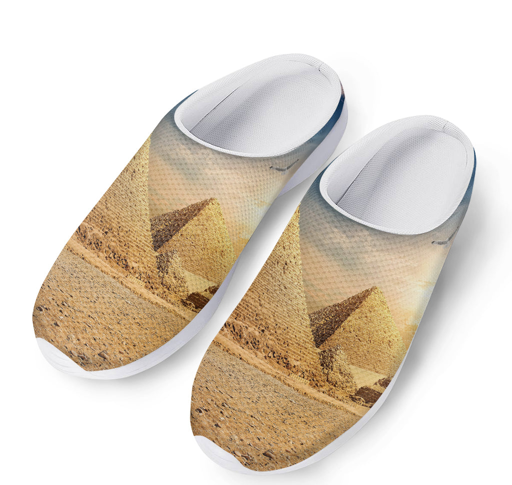 Pyramid Sunset Print Mesh Casual Shoes