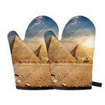 Pyramid Sunset Print Oven Mitts