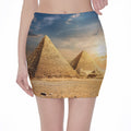 Pyramid Sunset Print Pencil Mini Skirt