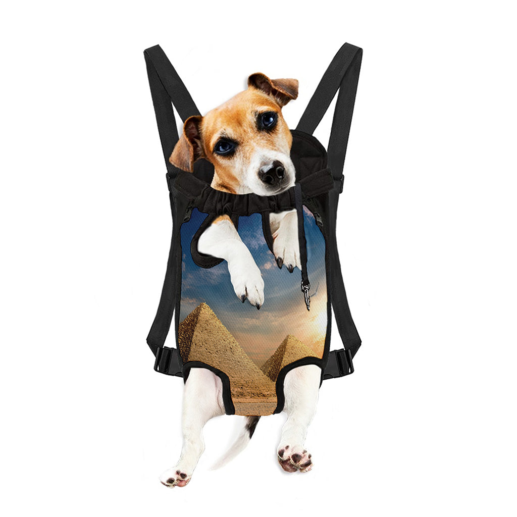 Pyramid Sunset Print Pet Carrier Backpack