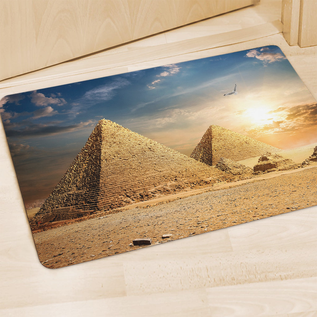 Pyramid Sunset Print Polyester Doormat