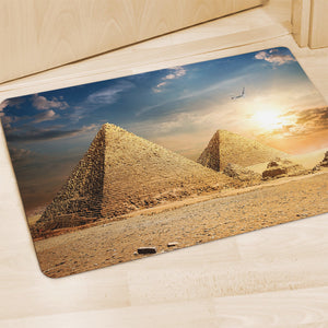 Pyramid Sunset Print Polyester Doormat