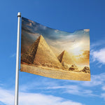 Pyramid Sunset Print Polyester Flag
