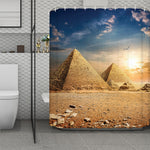 Pyramid Sunset Print Polyester Shower Curtain