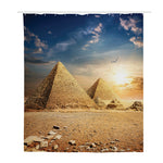 Pyramid Sunset Print Polyester Shower Curtain