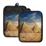 Pyramid Sunset Print Pot Holders With Pocket