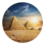 Pyramid Sunset Print Round Blanket