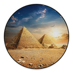 Pyramid Sunset Print Round Floor Mat