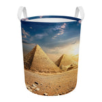Pyramid Sunset Print Round Laundry Basket