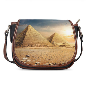 Pyramid Sunset Print Saddle Bag