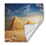 Pyramid Sunset Print Silk Bandana