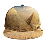 Pyramid Sunset Print Snapback Cap