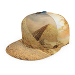 Pyramid Sunset Print Snapback Cap