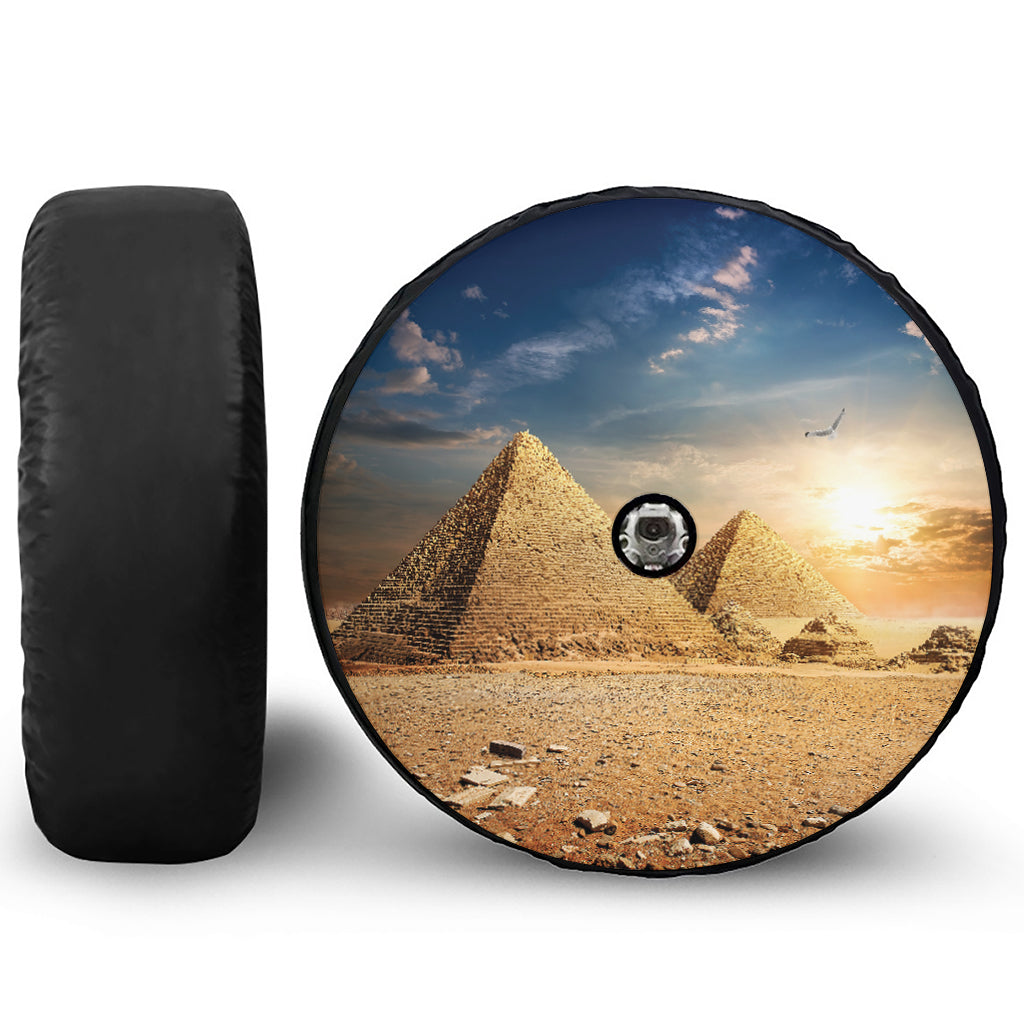 Pyramid Sunset Print Tire Cover With Camera Hole