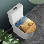 Pyramid Sunset Print Toilet Lid Cover