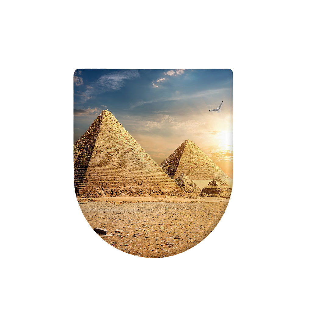 Pyramid Sunset Print Toilet Lid Cover