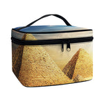 Pyramid Sunset Print Travel Makeup Bag