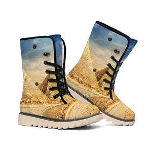 Pyramid Sunset Print Winter Boots