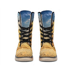 Pyramid Sunset Print Winter Boots