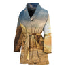 Pyramid Sunset Print Women's Bathrobe