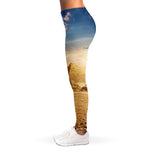 Pyramid Sunset Print Women's Leggings