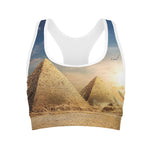 Pyramid Sunset Print Women's Sports Bra
