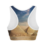 Pyramid Sunset Print Women's Sports Bra