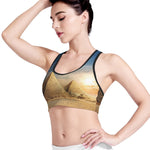 Pyramid Sunset Print Women's Sports Bra