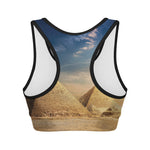 Pyramid Sunset Print Women's Sports Bra