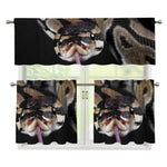 Python Snake Print 3 Piece Kitchen Curtains