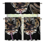 Python Snake Print 3 Piece Kitchen Curtains