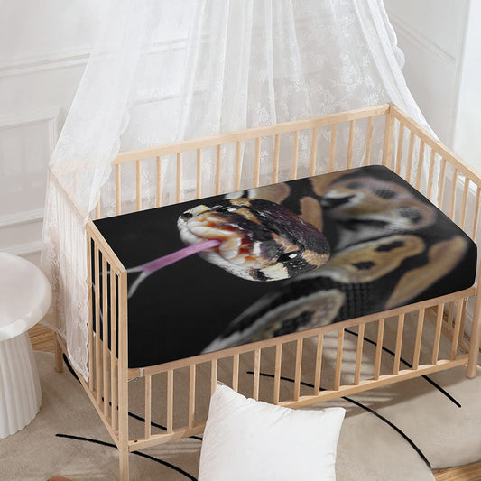 Python Snake Print Baby Crib Sheet