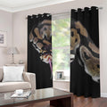 Python Snake Print Dimout Grommet Curtains