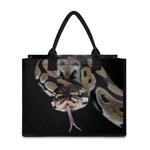 Python Snake Print Canvas Tote Bag