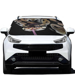 Python Snake Print Car Windshield Snow Cover