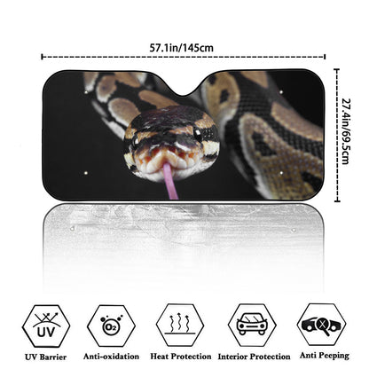 Python Snake Print Car Windshield Sun Shade