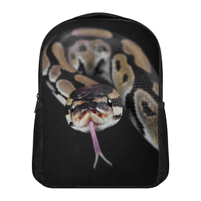 Python Snake Print Casual Backpack