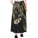 Python Snake Print Chiffon Maxi Skirt